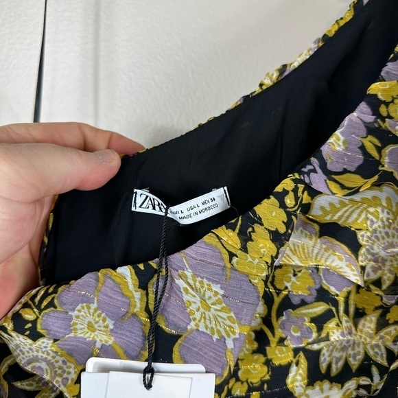 Zara one shoulder dress p2p 17 nwt length 31 from length to top of strap - Picture 5 of 8